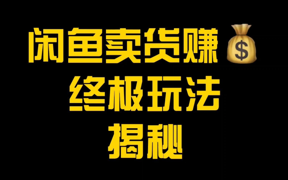 闲鱼无货源电商怎么做-价值4w的闲鱼无货源赚钱详细教程分享